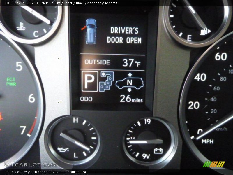 Nebula Gray Pearl / Black/Mahogany Accents 2013 Lexus LX 570