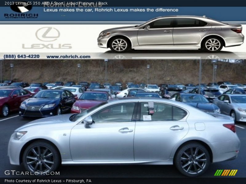 Liquid Platinum / Black 2013 Lexus GS 350 AWD F Sport