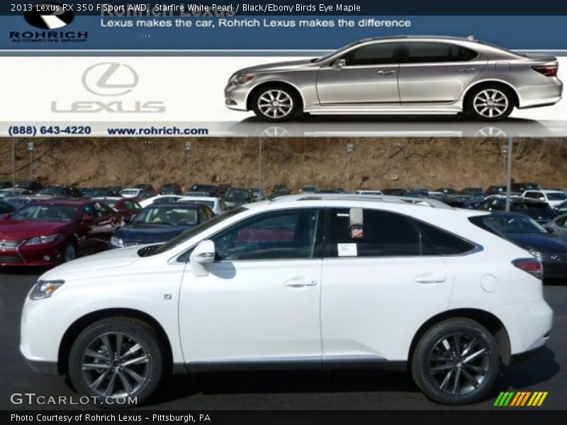 Starfire White Pearl / Black/Ebony Birds Eye Maple 2013 Lexus RX 350 F Sport AWD