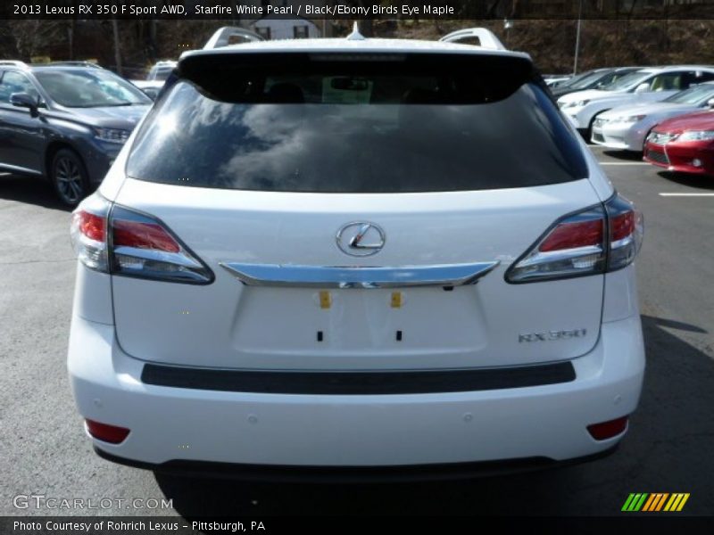 Starfire White Pearl / Black/Ebony Birds Eye Maple 2013 Lexus RX 350 F Sport AWD