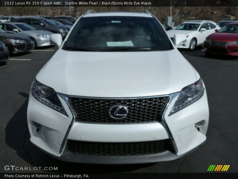 Starfire White Pearl / Black/Ebony Birds Eye Maple 2013 Lexus RX 350 F Sport AWD