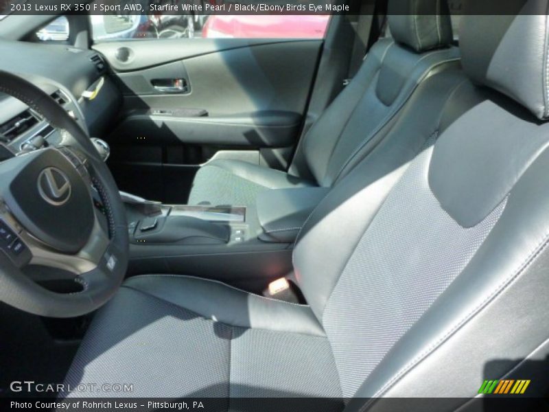 Starfire White Pearl / Black/Ebony Birds Eye Maple 2013 Lexus RX 350 F Sport AWD