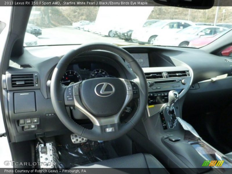 Starfire White Pearl / Black/Ebony Birds Eye Maple 2013 Lexus RX 350 F Sport AWD