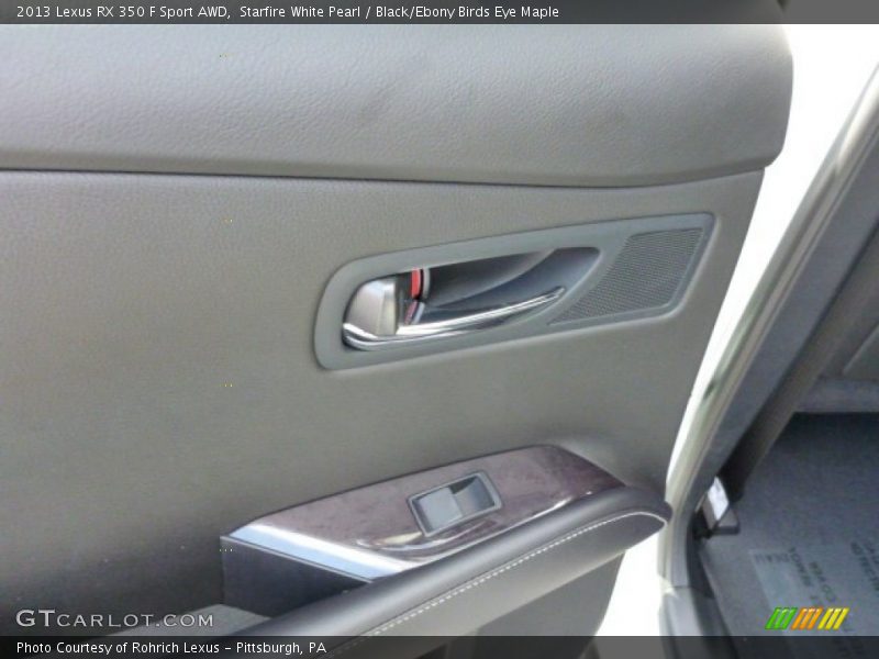 Starfire White Pearl / Black/Ebony Birds Eye Maple 2013 Lexus RX 350 F Sport AWD