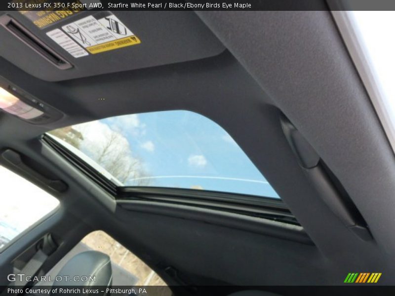 Starfire White Pearl / Black/Ebony Birds Eye Maple 2013 Lexus RX 350 F Sport AWD