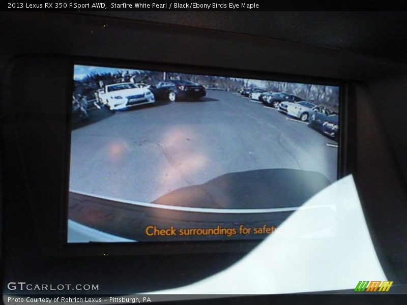 Starfire White Pearl / Black/Ebony Birds Eye Maple 2013 Lexus RX 350 F Sport AWD