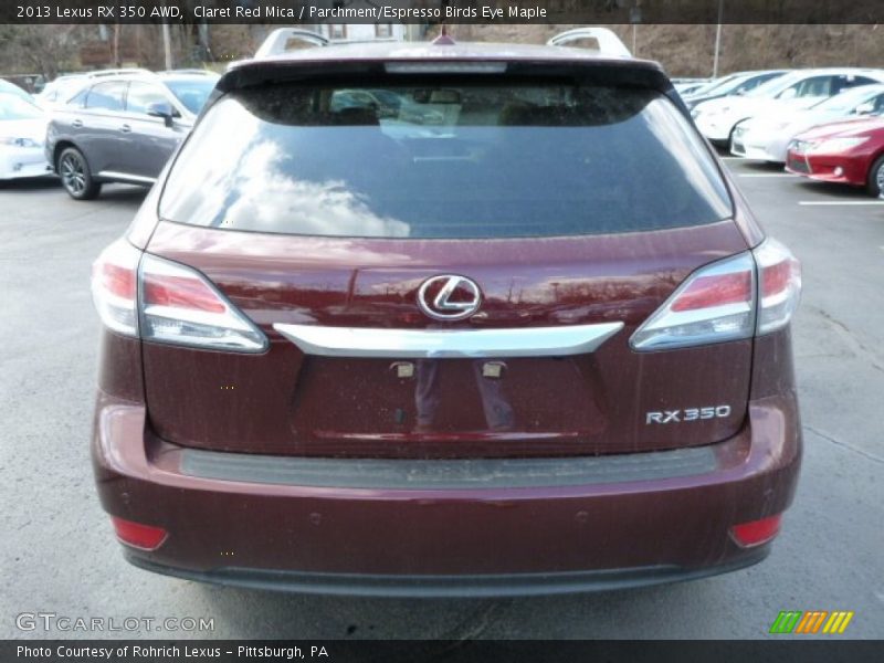 Claret Red Mica / Parchment/Espresso Birds Eye Maple 2013 Lexus RX 350 AWD