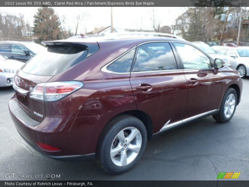 Claret Red Mica / Parchment/Espresso Birds Eye Maple 2013 Lexus RX 350 AWD