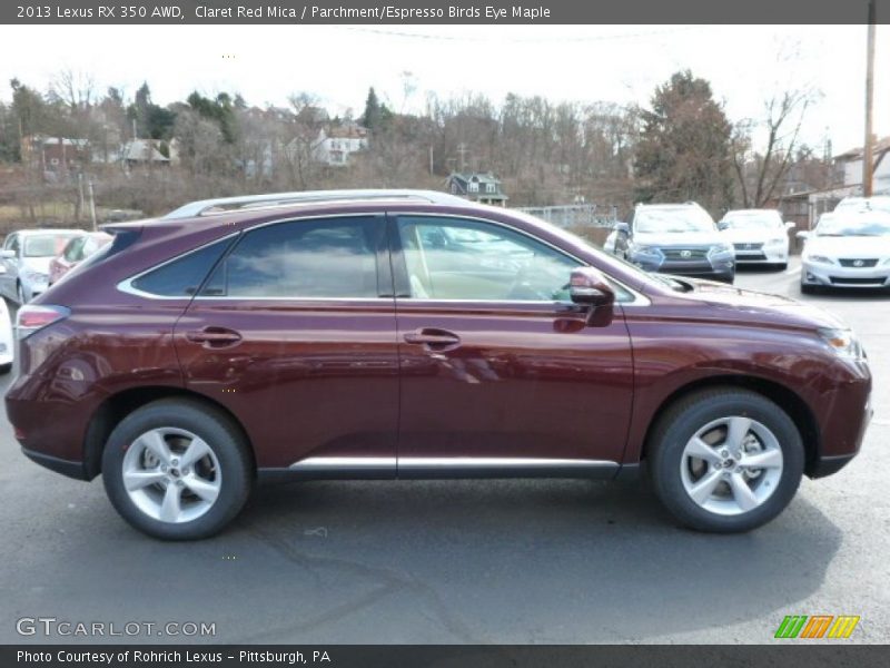 Claret Red Mica / Parchment/Espresso Birds Eye Maple 2013 Lexus RX 350 AWD