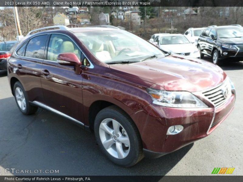 Claret Red Mica / Parchment/Espresso Birds Eye Maple 2013 Lexus RX 350 AWD