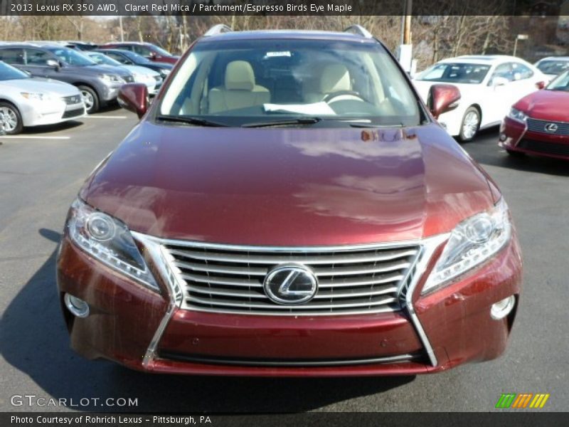 Claret Red Mica / Parchment/Espresso Birds Eye Maple 2013 Lexus RX 350 AWD