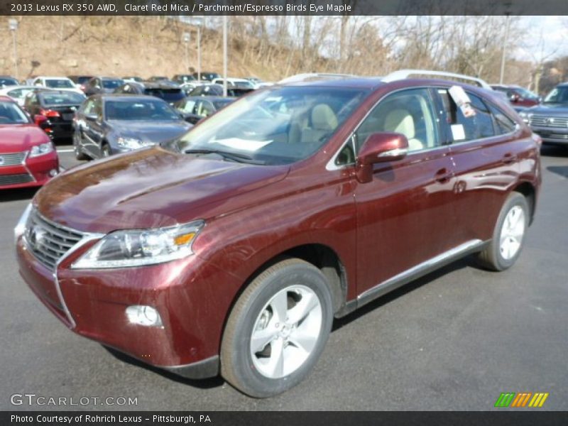 Claret Red Mica / Parchment/Espresso Birds Eye Maple 2013 Lexus RX 350 AWD