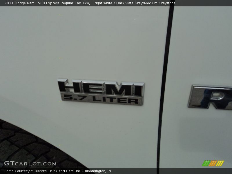 Bright White / Dark Slate Gray/Medium Graystone 2011 Dodge Ram 1500 Express Regular Cab 4x4