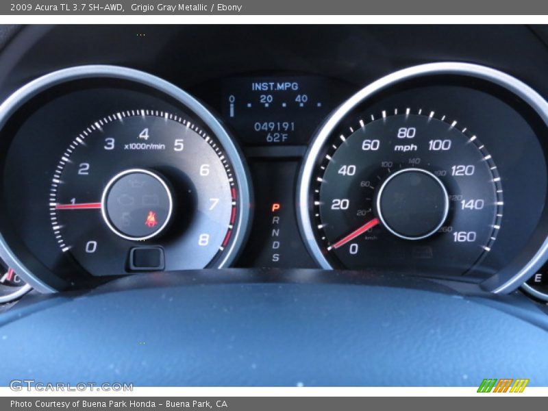 Grigio Gray Metallic / Ebony 2009 Acura TL 3.7 SH-AWD