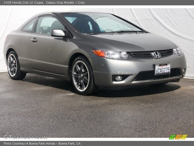 Galaxy Gray Metallic / Gray 2008 Honda Civic LX Coupe
