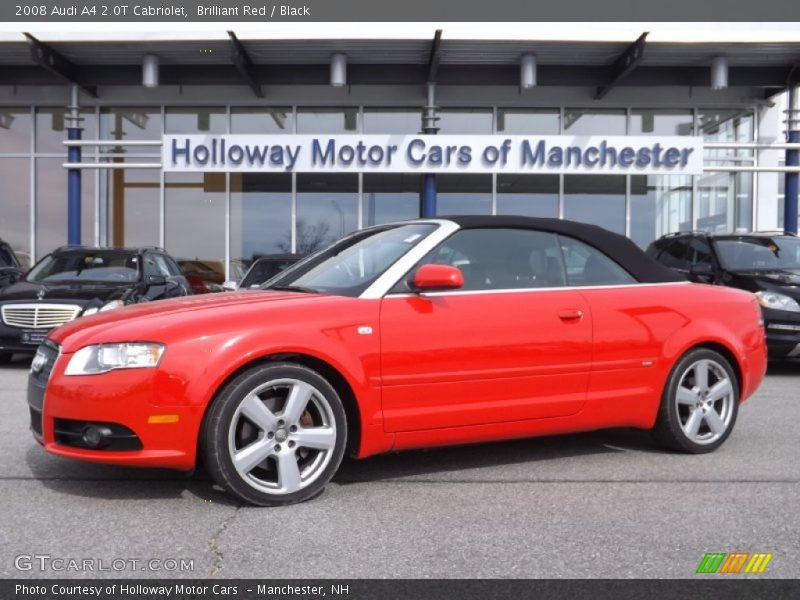 Brilliant Red / Black 2008 Audi A4 2.0T Cabriolet