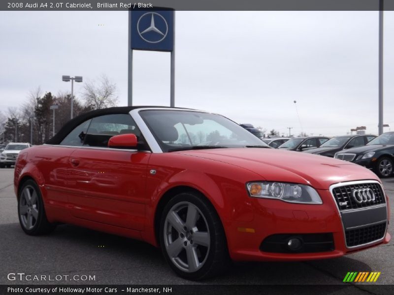 Brilliant Red / Black 2008 Audi A4 2.0T Cabriolet