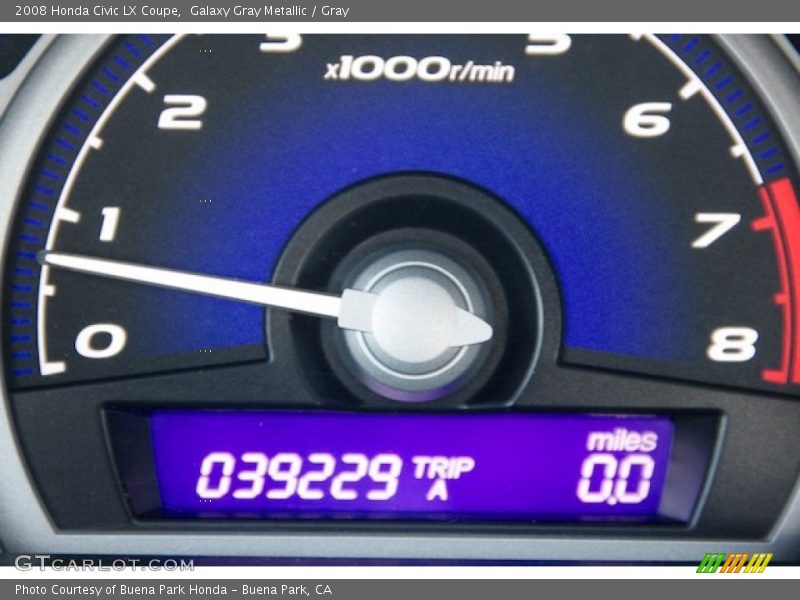 Galaxy Gray Metallic / Gray 2008 Honda Civic LX Coupe
