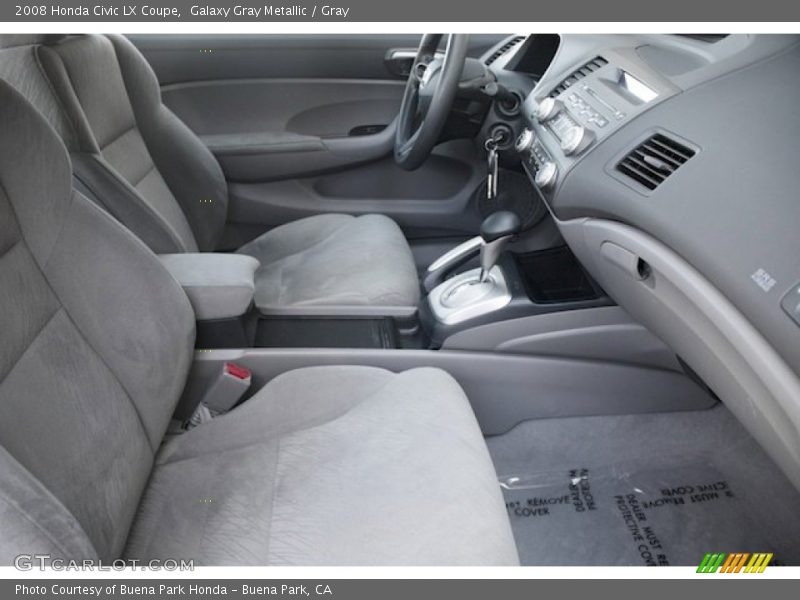 Galaxy Gray Metallic / Gray 2008 Honda Civic LX Coupe