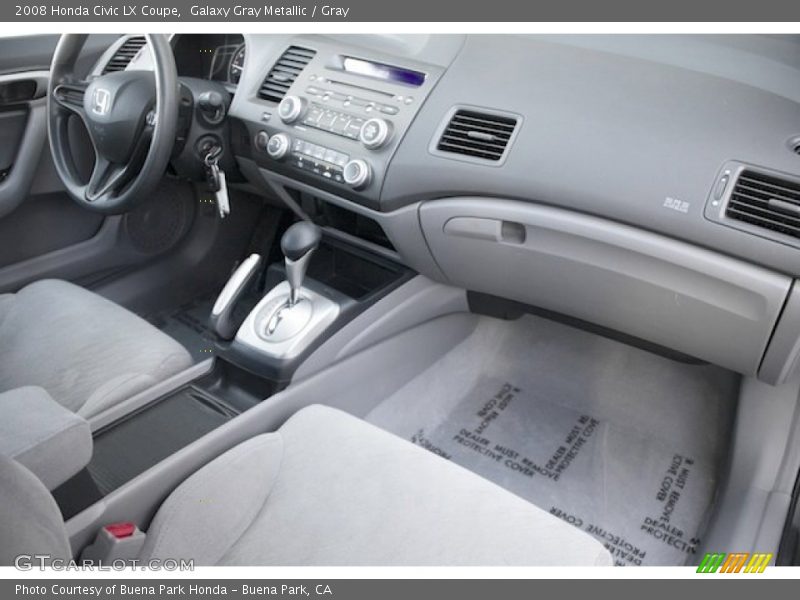 Galaxy Gray Metallic / Gray 2008 Honda Civic LX Coupe
