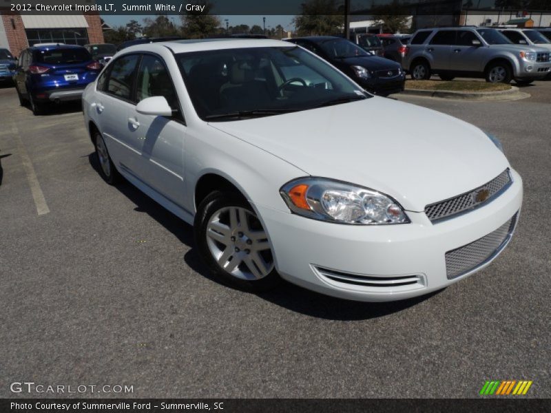 Summit White / Gray 2012 Chevrolet Impala LT