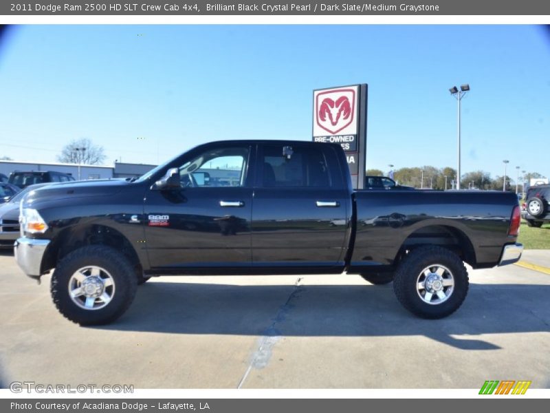 Brilliant Black Crystal Pearl / Dark Slate/Medium Graystone 2011 Dodge Ram 2500 HD SLT Crew Cab 4x4