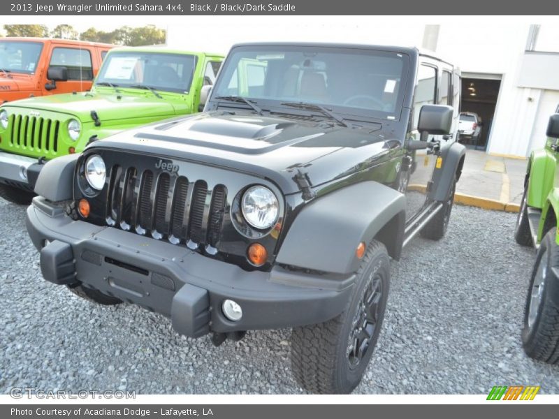 Black / Black/Dark Saddle 2013 Jeep Wrangler Unlimited Sahara 4x4