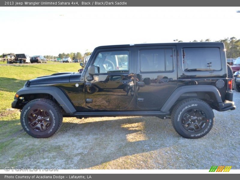 Black / Black/Dark Saddle 2013 Jeep Wrangler Unlimited Sahara 4x4