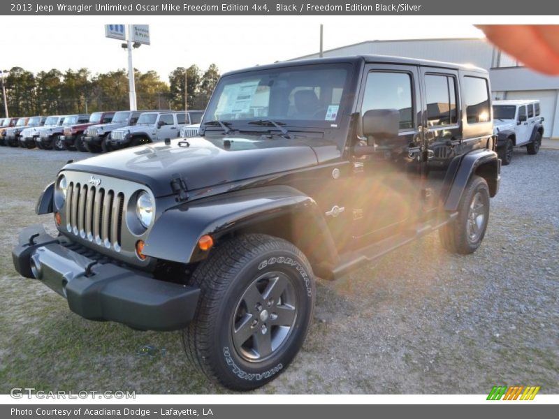 Black / Freedom Edition Black/Silver 2013 Jeep Wrangler Unlimited Oscar Mike Freedom Edition 4x4