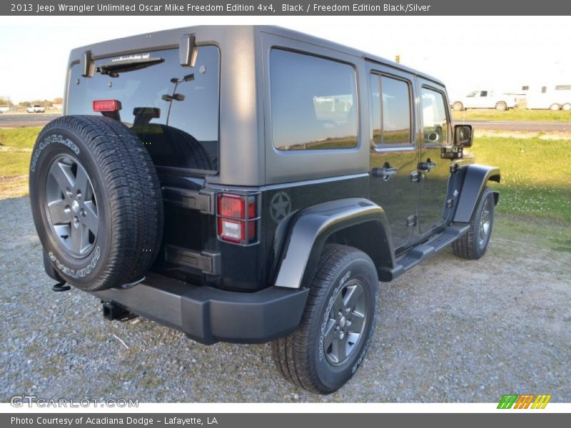 Black / Freedom Edition Black/Silver 2013 Jeep Wrangler Unlimited Oscar Mike Freedom Edition 4x4