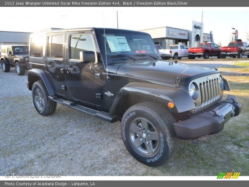 Black / Freedom Edition Black/Silver 2013 Jeep Wrangler Unlimited Oscar Mike Freedom Edition 4x4