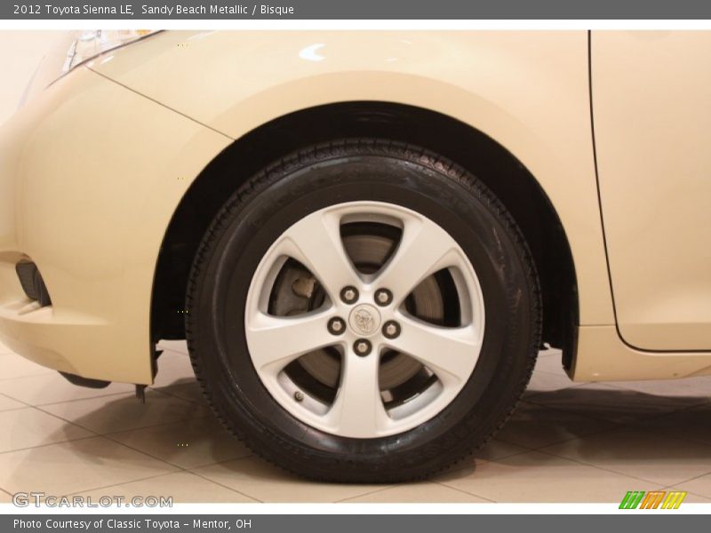 Sandy Beach Metallic / Bisque 2012 Toyota Sienna LE