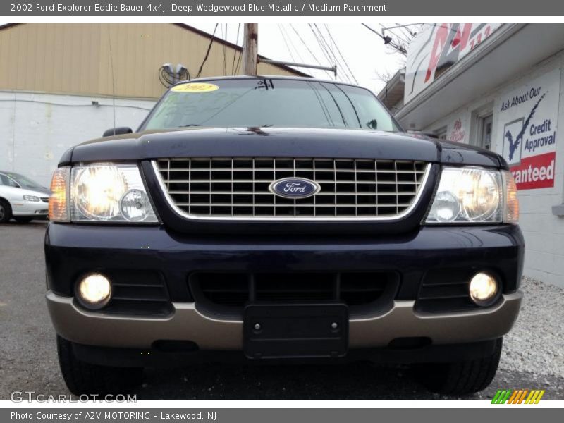Deep Wedgewood Blue Metallic / Medium Parchment 2002 Ford Explorer Eddie Bauer 4x4