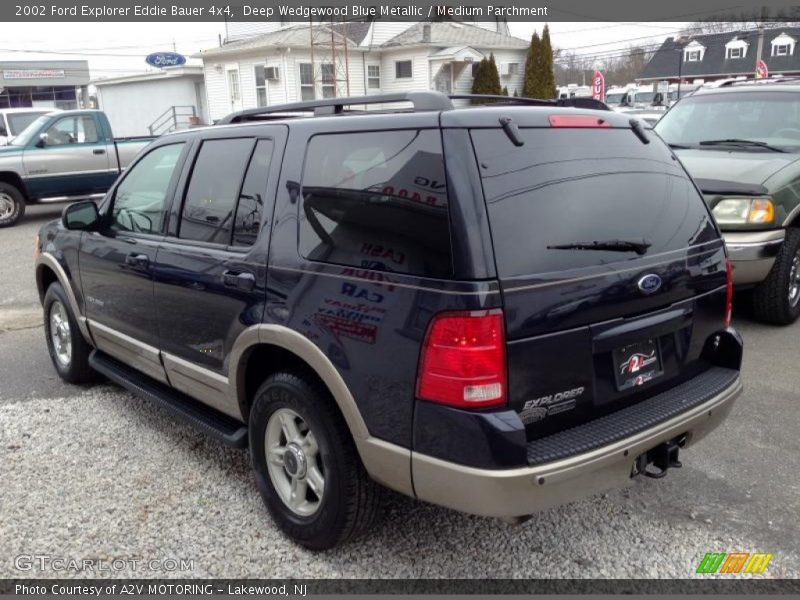 Deep Wedgewood Blue Metallic / Medium Parchment 2002 Ford Explorer Eddie Bauer 4x4