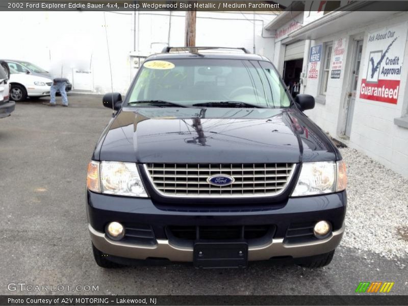 Deep Wedgewood Blue Metallic / Medium Parchment 2002 Ford Explorer Eddie Bauer 4x4