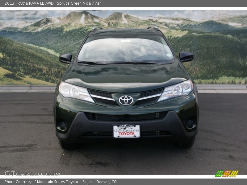 Spruce Green Mica / Ash 2013 Toyota RAV4 LE AWD