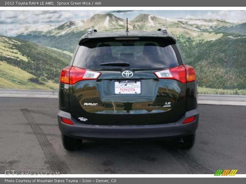 Spruce Green Mica / Ash 2013 Toyota RAV4 LE AWD