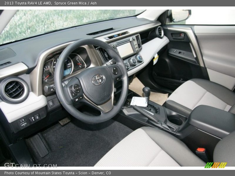 Spruce Green Mica / Ash 2013 Toyota RAV4 LE AWD