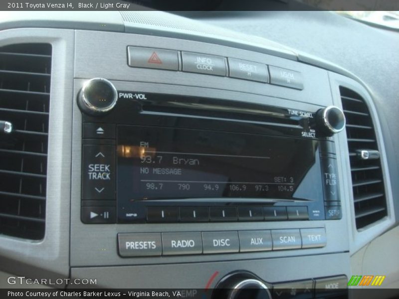 Black / Light Gray 2011 Toyota Venza I4