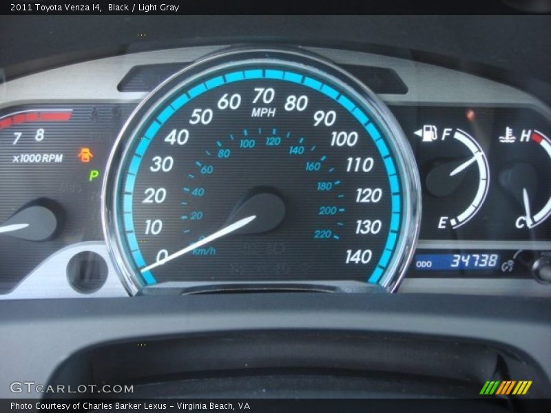 Black / Light Gray 2011 Toyota Venza I4