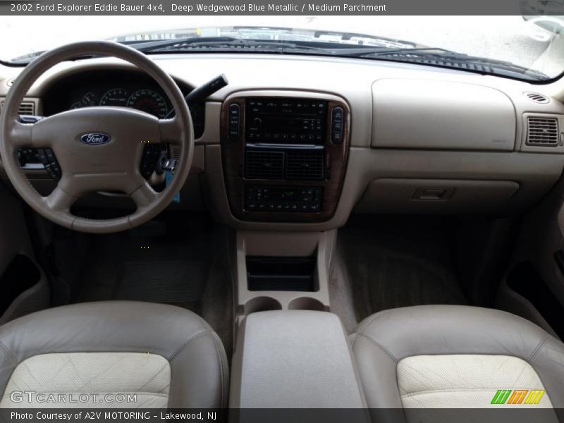 Deep Wedgewood Blue Metallic / Medium Parchment 2002 Ford Explorer Eddie Bauer 4x4