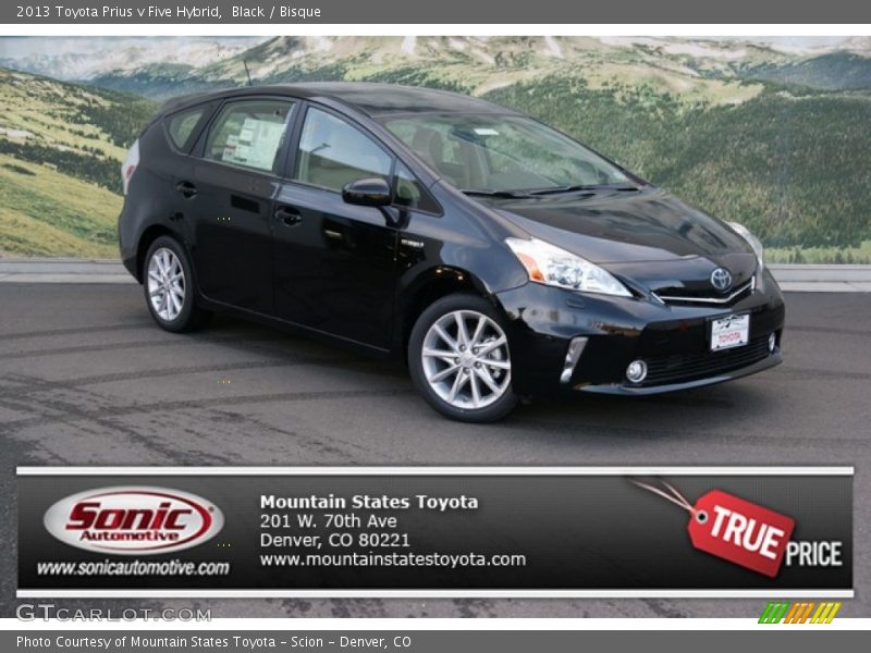 Black / Bisque 2013 Toyota Prius v Five Hybrid