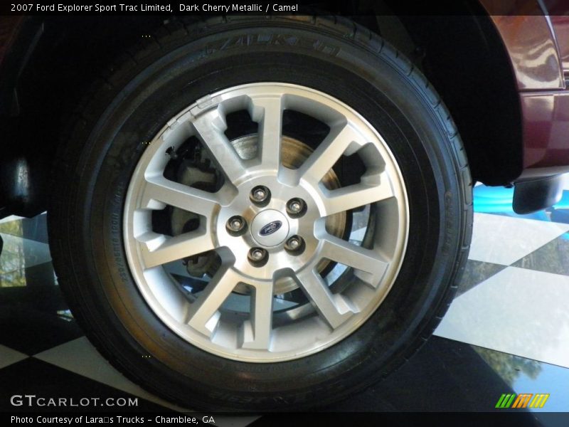 Dark Cherry Metallic / Camel 2007 Ford Explorer Sport Trac Limited