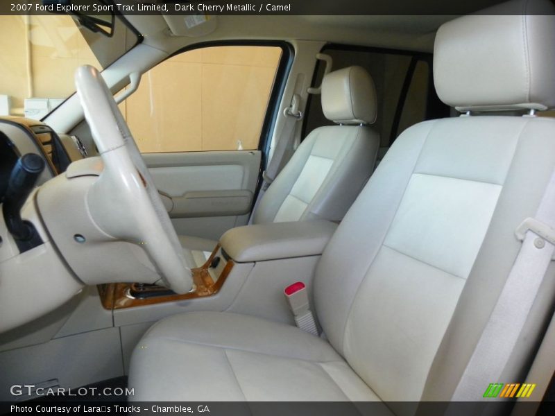 Dark Cherry Metallic / Camel 2007 Ford Explorer Sport Trac Limited