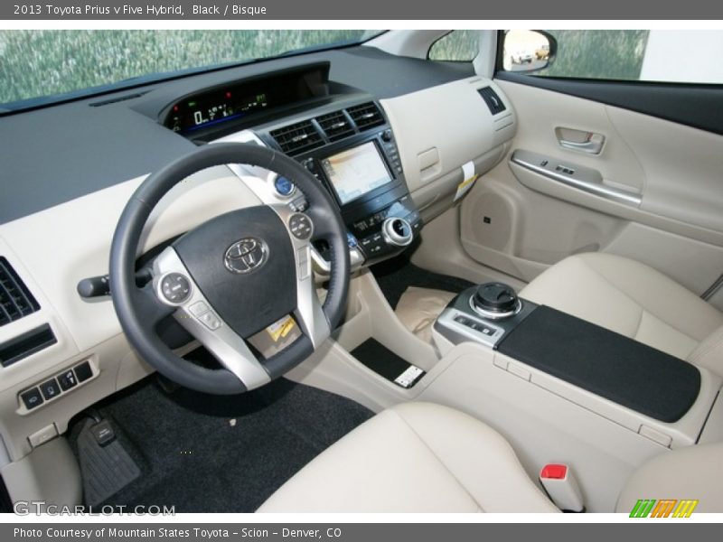 Black / Bisque 2013 Toyota Prius v Five Hybrid