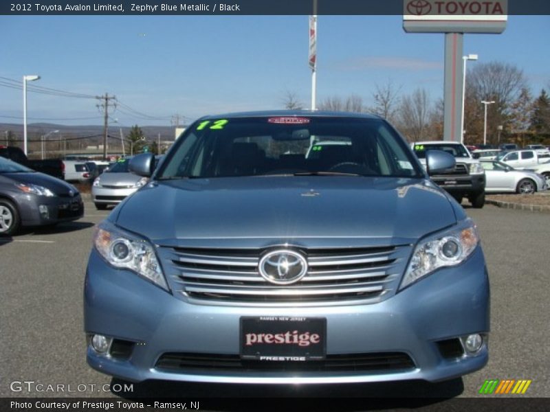 Zephyr Blue Metallic / Black 2012 Toyota Avalon Limited