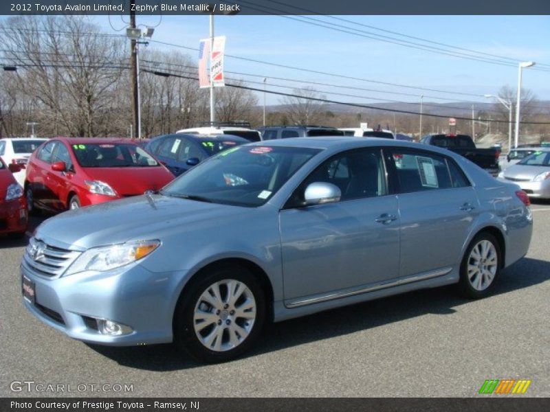 Zephyr Blue Metallic / Black 2012 Toyota Avalon Limited