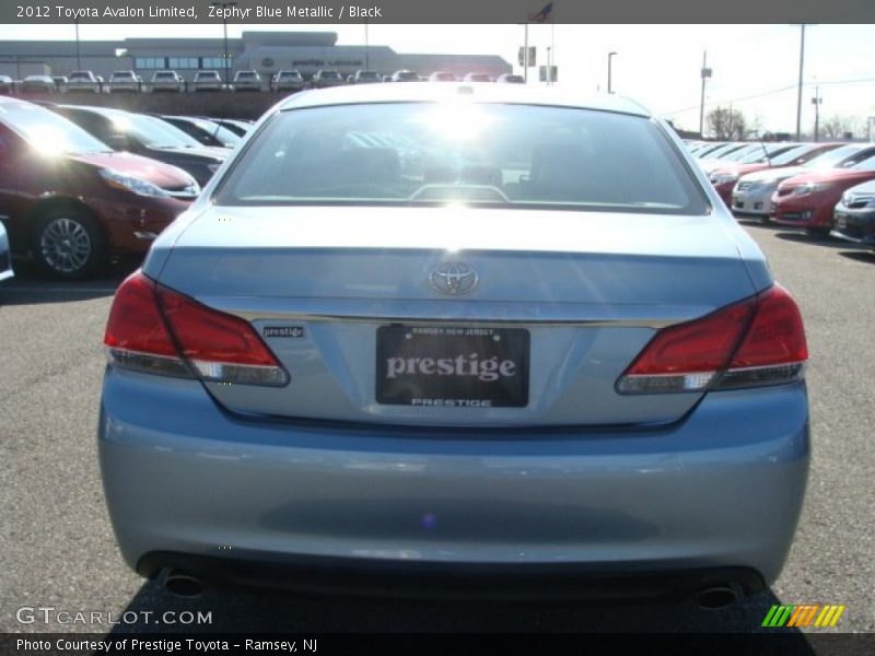 Zephyr Blue Metallic / Black 2012 Toyota Avalon Limited