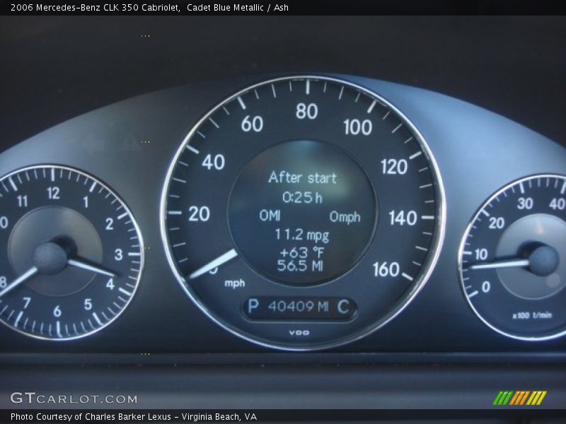 Cadet Blue Metallic / Ash 2006 Mercedes-Benz CLK 350 Cabriolet