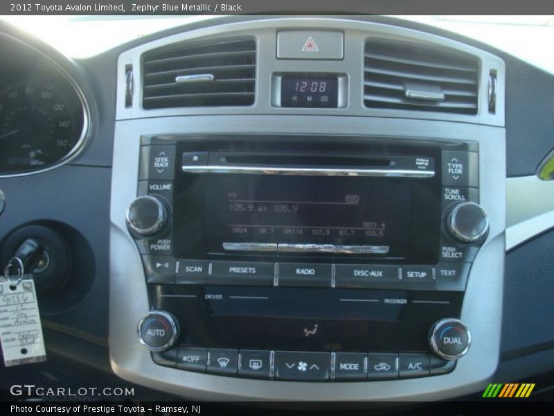 Zephyr Blue Metallic / Black 2012 Toyota Avalon Limited